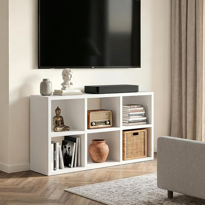 LUCKLIFE 6-Cube Storage Organizer, Stackable Modular Bookcase Shelf - Image 3