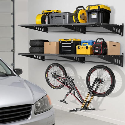 Garage Shelving 2x3ft 4-Pack, Garage Storage Rack 24"x36" Metal Shelves Black - Image 8
