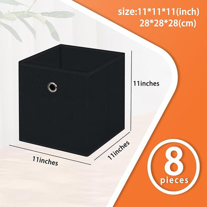 Foldable Storage Cubes Bins, 11 Inch Cloth Storage Cube Fabric Storage Box - Image 2