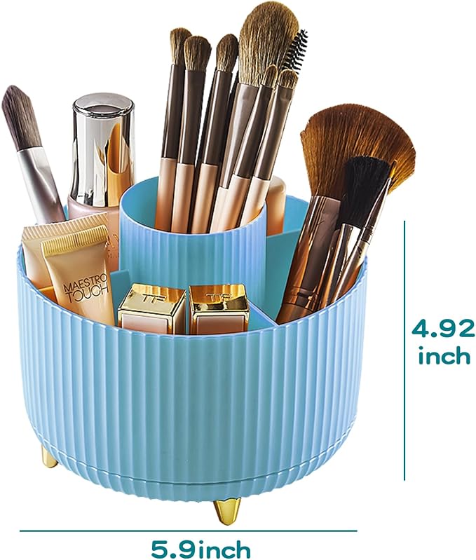 360° Rotate Makeup Brush Holder Organizer, Makeup Organizers Countertop - Image 5