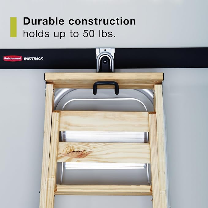 Rubbermaid FastTrack Ladder Hook Garage Wall/Ladder Hanger Wall Mount and Heavy - Image 3