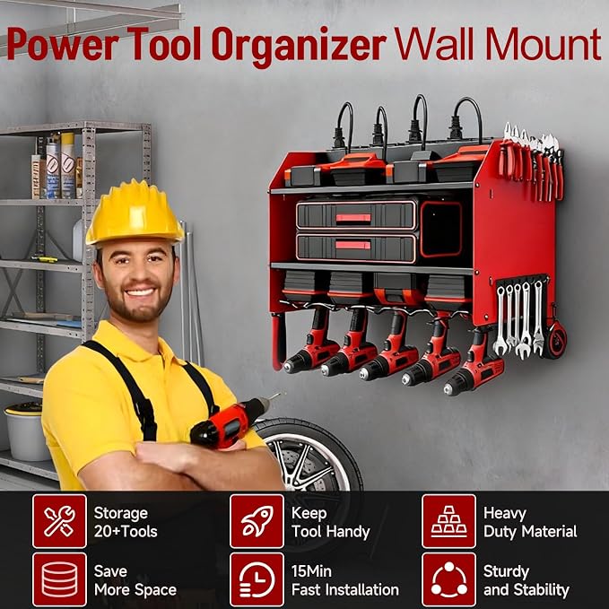 Power Tool Organizer Wall Mount - Image 3