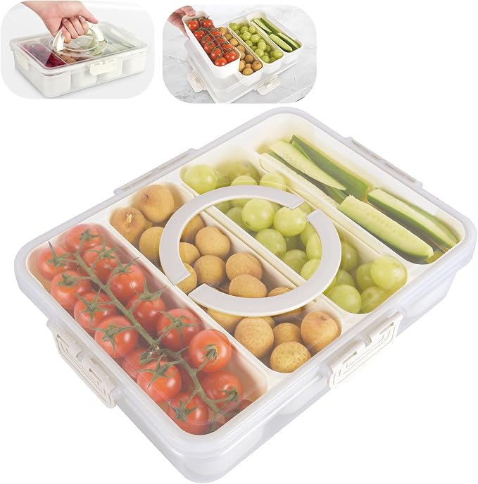 Snackle Box Container, Divided Serving Tray by EMCHI