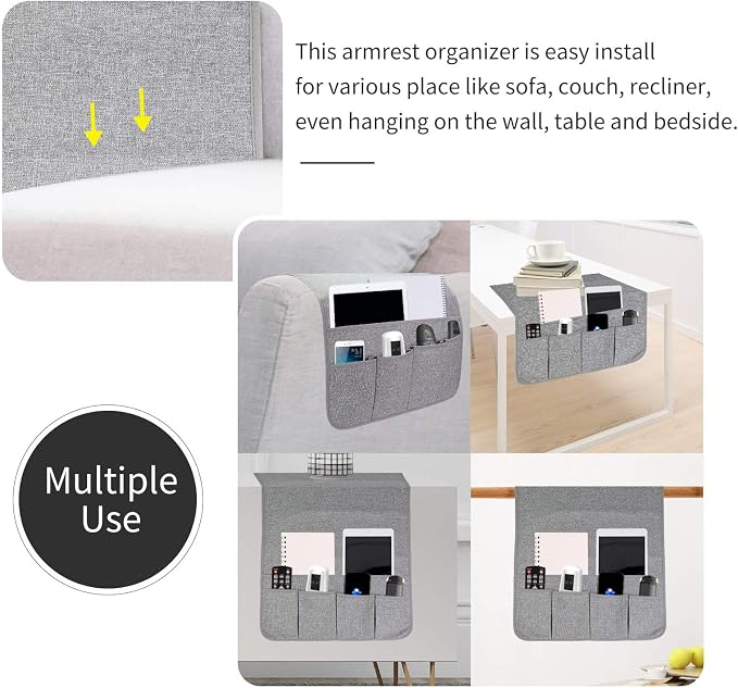 Sofa Armrest Organizer, Remote Control Holder - Image 5