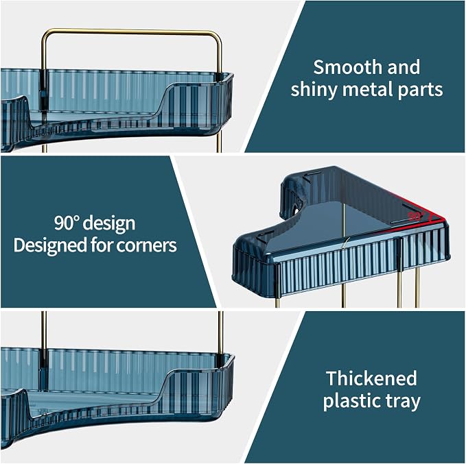 Corner Bathroom Counter Organizer Bathroom Countertop Shelf Makeup Organizer - Image 3