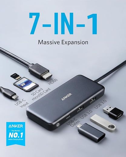 Anker USB C Hub, with 4K HDMI, 85W Power Delivery, USB-C and 2 USB-A 5Gbps Data - Image 7