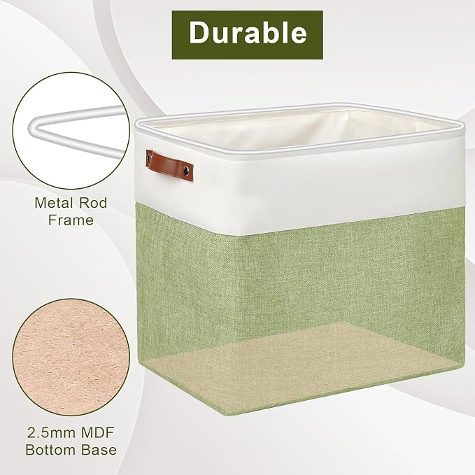 Large Fabric Storage Baskets | 50L Storage Bins, Decorative Linen Closet Baskets - Image 4
