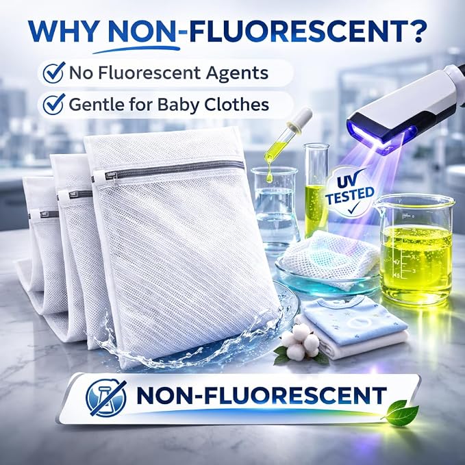 Non-Fluorescent Mesh Laundry Bags 20 x 23.5 in, Durable Mesh Bags - Image 3