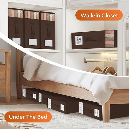 StorageTastic 8 Pack Bed Sheet Closet Organizers and Storage, Sturdy Foldable - Image 6