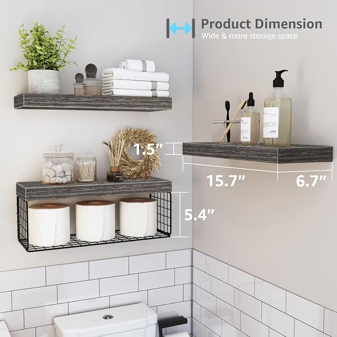 QEEIG Bathroom Shelves Over Toilet - Image 3