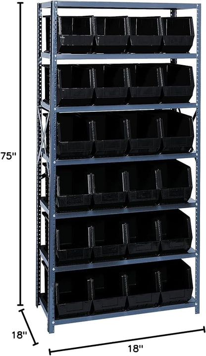 Quantum Storage Systems QSBU-265BK Giant Open Hopper Steel Shelving System - Image 2