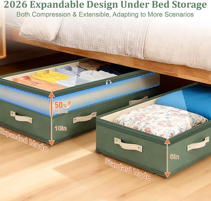 Dolicer 2 Pack Under Bed Storage - Image 2