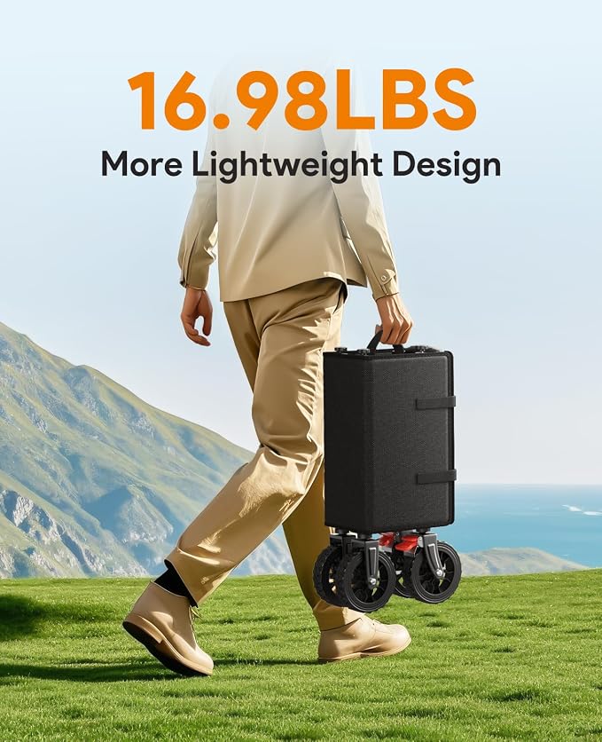 Wagons Carts Foldable, Collapsible Foldable Wagon 330lbs Capacity, Large - Image 3