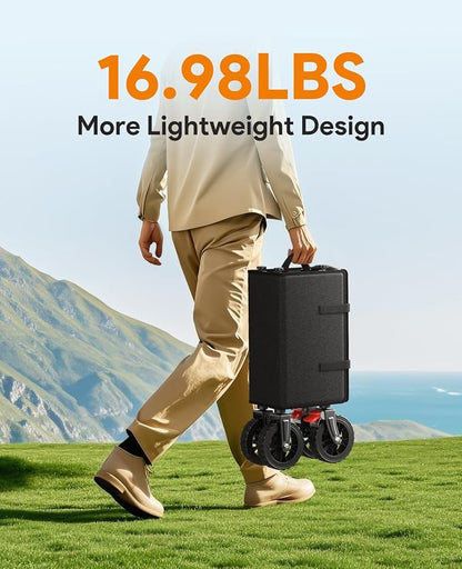 Wagons Carts Foldable, Collapsible Foldable Wagon 330lbs Capacity, Large - Image 3