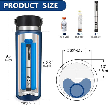 Insulin Cooler Travel Case Tsa Approved, 3-5 Pens Medicine Travel Cooler Temp - Image 5