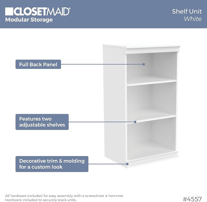ClosetMaid Modular Storage 21.38-inch W 3-Shelf Storage Cabinet - Image 5