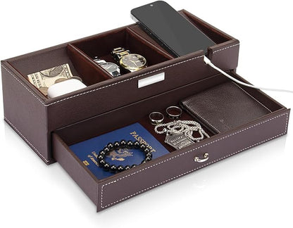 Baoyun Mens Valet Tray, Nightstand Organizers by ByforKitchenHome