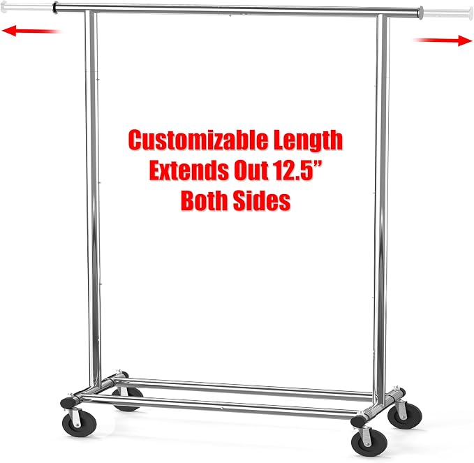 Simple Houseware Heavy Duty Clothing Garment Rack, Holds Up to 150 lbs - Image 2