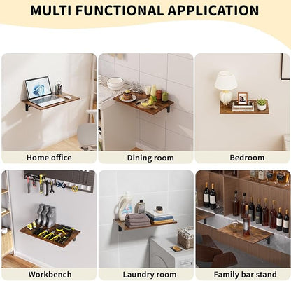 GOYLSER Wall Mounted Folding Table Floating Desk - Image 7
