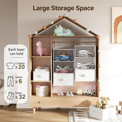 Pipishell 6-Shelf Hanging Closet Organizer, Hanging Shelves - Image 7