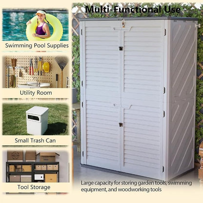 Tall Resin Storage Cabinet - Image 2