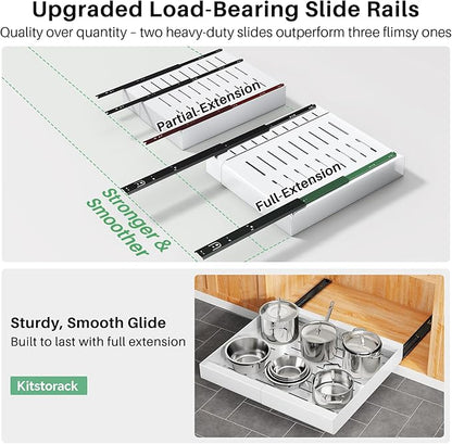Pull out Cabinet Organizer, Expandable Heavy Duty Slide out Drawers Fixed - Image 5