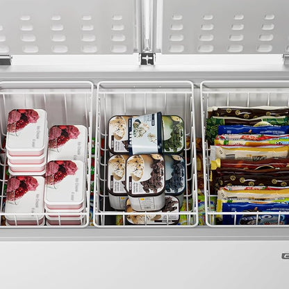 16.5 Inch Chest Freezer Organizer Storage Baskets Bins Metal Wire, Settle - Image 3