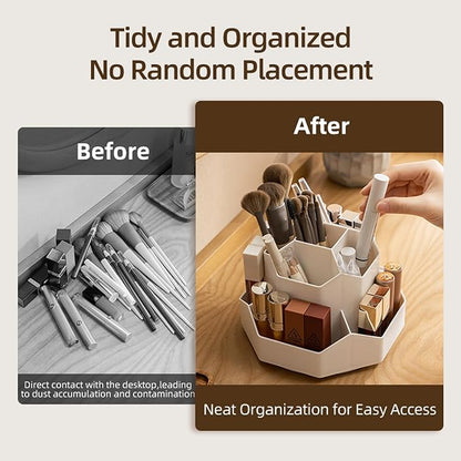 360° Rotating Makeup Brush Holder Organizer - Image 3
