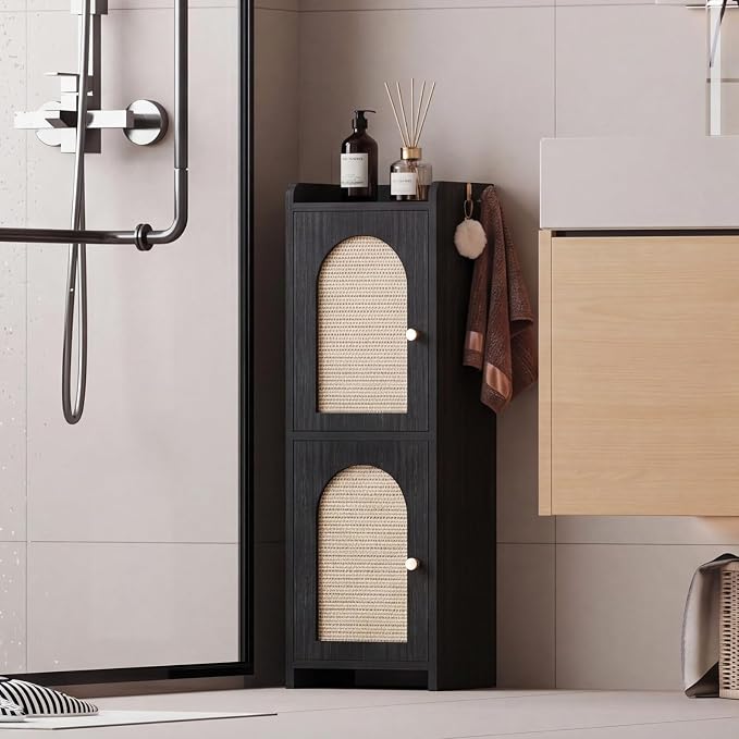 Arbuxzuy Rattan Bathroom Storage Cabinet - Image 5