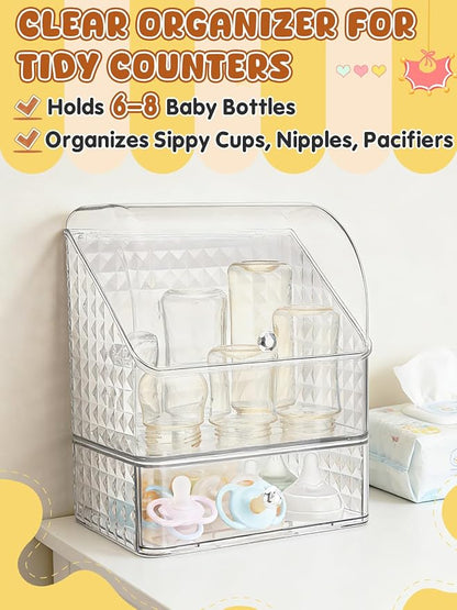 Flip-top Baby Bottle Organizer for 6 to 8 Bottles - Image 4