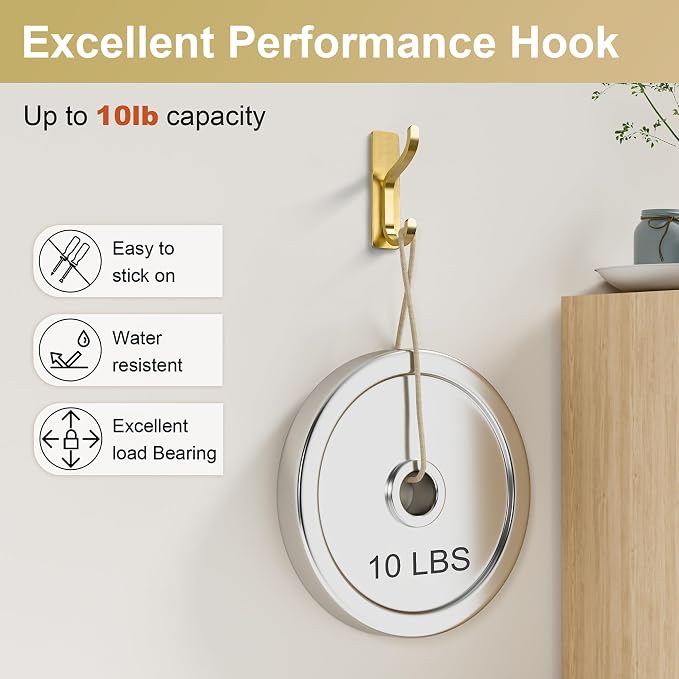 10-Pack Wall Hooks for Hanging Towels - Image 4