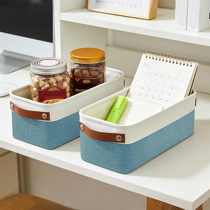 Bagnizer Small Fabric Storage Baskets, Decorative Basket - Image 3