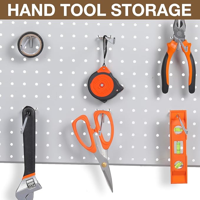 Funrous 100 Pack Peg Board Hooks Stainless Steel Pegboard Hooks Shelving - Image 6