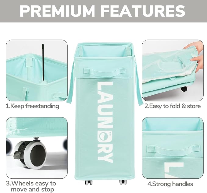 Goodpick Rolling Laundry Basket - Image 4