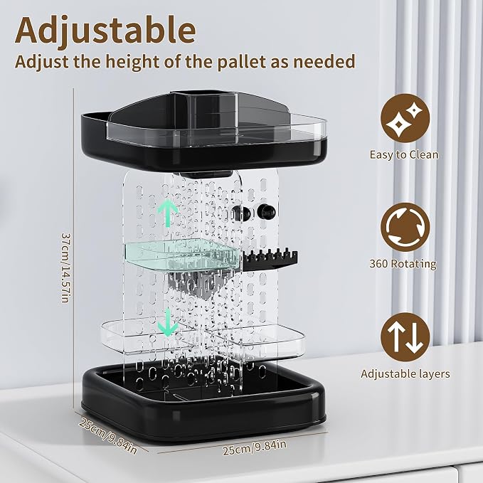 360 Rotating Make up Organizer for Vanity & Countertop, Spinning Perfume and - Image 6
