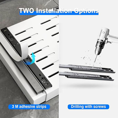 Mustorn 2 Pack Pull Out Cabinet Organizer, Expandable Slide Out Drawers - Image 6