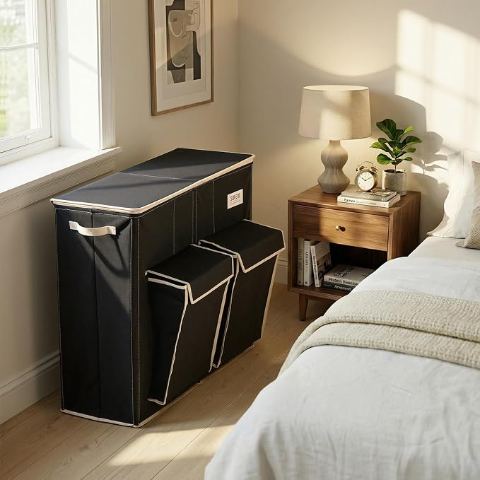 SOLEDI 220L Laundry Hamper 3 Section, Extra Large Laundry Basket - Image 9