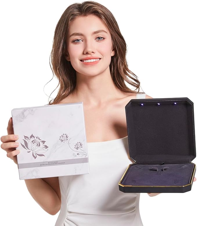 HSLFUAI Large Necklace Box, Necklace Gift Box - Image 3