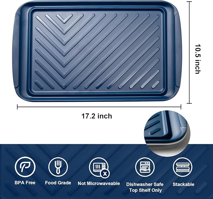LEHAHA Grilling Prep and Serve Trays, Melamine BBQ Tray - Image 4