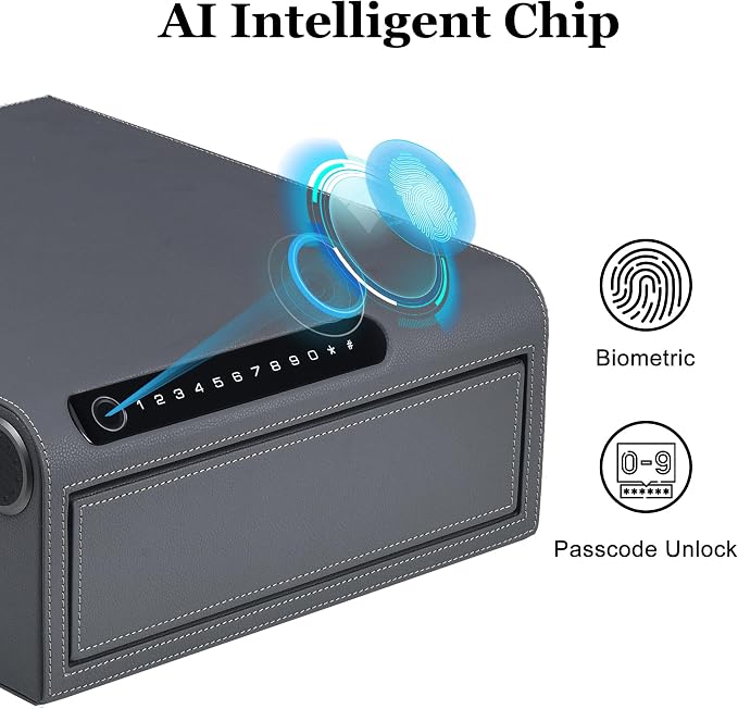 Jewelry Safe with Drawers，Biometric Fingerprint safe, Slide-Away Handgun Safe - Image 2