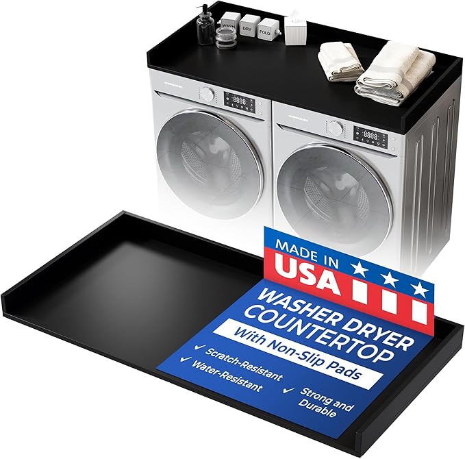 OfficeSimpli Washer Dryer Countertop, Made in USA, Non-Slip Pads, Laundry Room by OfficeSimpliUS