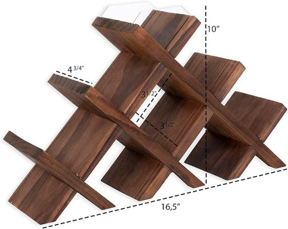 Rustic State Alella Countertop Wood Wine Rack - Image 7