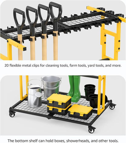 CCCEI Garage Organization with Wheels, Outdoor Gargen Yard Shed Tools Organizer - Image 5