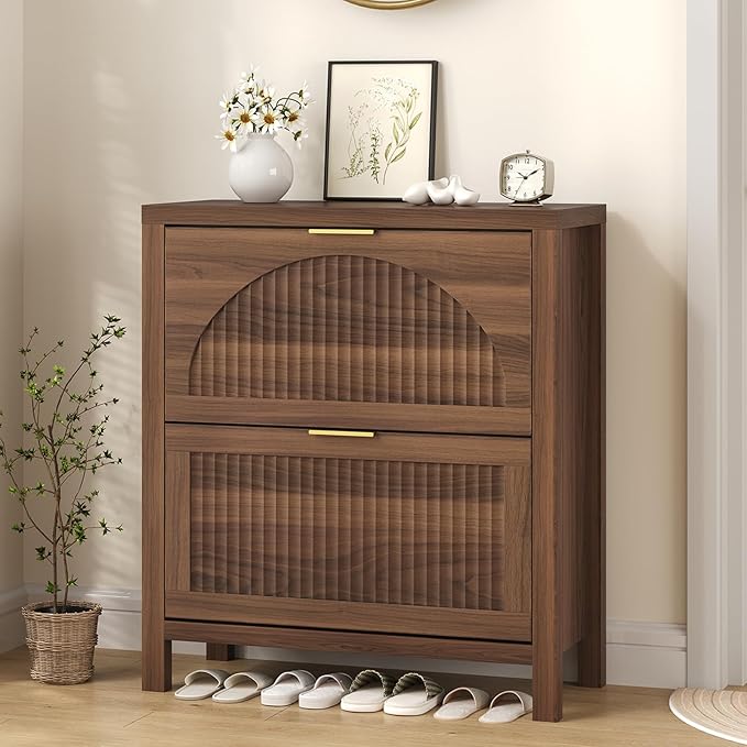 Fluted Shoe Cabinet Storage - Image 3