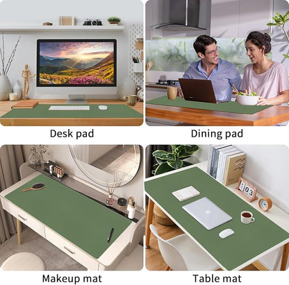 Bloss Olive Green Desk Mat 35.4" x 15.7", Desk Matt - Image 6