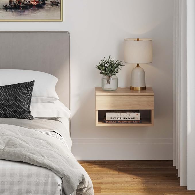 Nathan James Jackson Wall Mounted Floating Bedroom Nightstand - Image 2