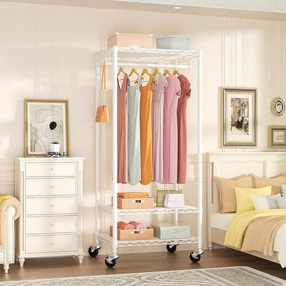 FUTASSI P6 Mini Rolling Clothes Rack Heavy Duty, Clothing Racks - Image 2