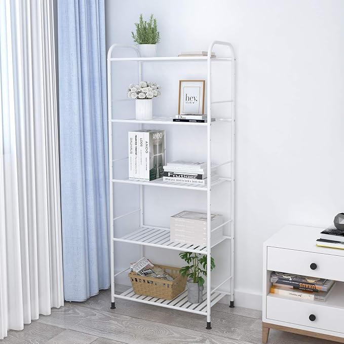 JSB 5-Tier Adjustable Shelving Unit, Heavy Duty Storage Rack Organizer Metal - Image 2