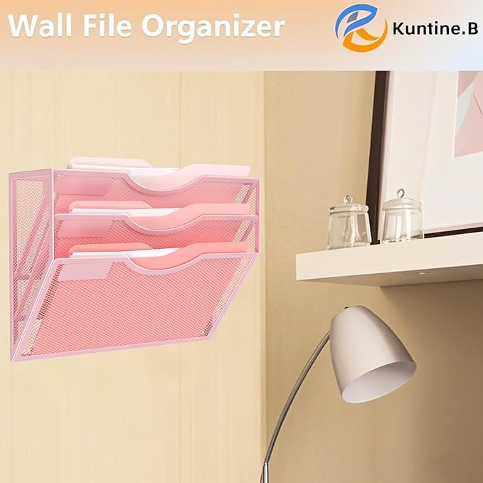 Kuntine.B Wall File Organizer Office Hanging Magazine Holder Wall File Organizer - Image 6