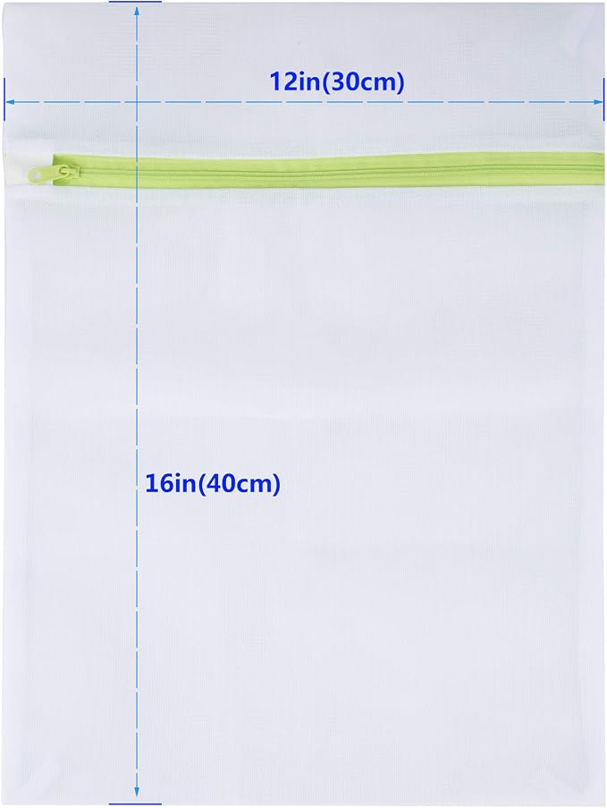 Mesh Laundry Bags 6-Pack Medium 16 x 12 Inch Laundry Wash Bag Colorful Zipper - Image 2